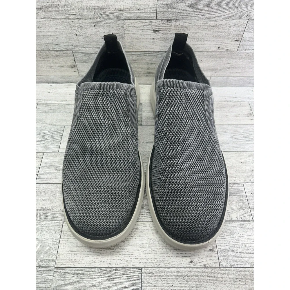 Skechers USA Men's Doveno-Oswyn Fly Rounded Toe Mesh‎ Slip On Gray Shoes Sz 10.5